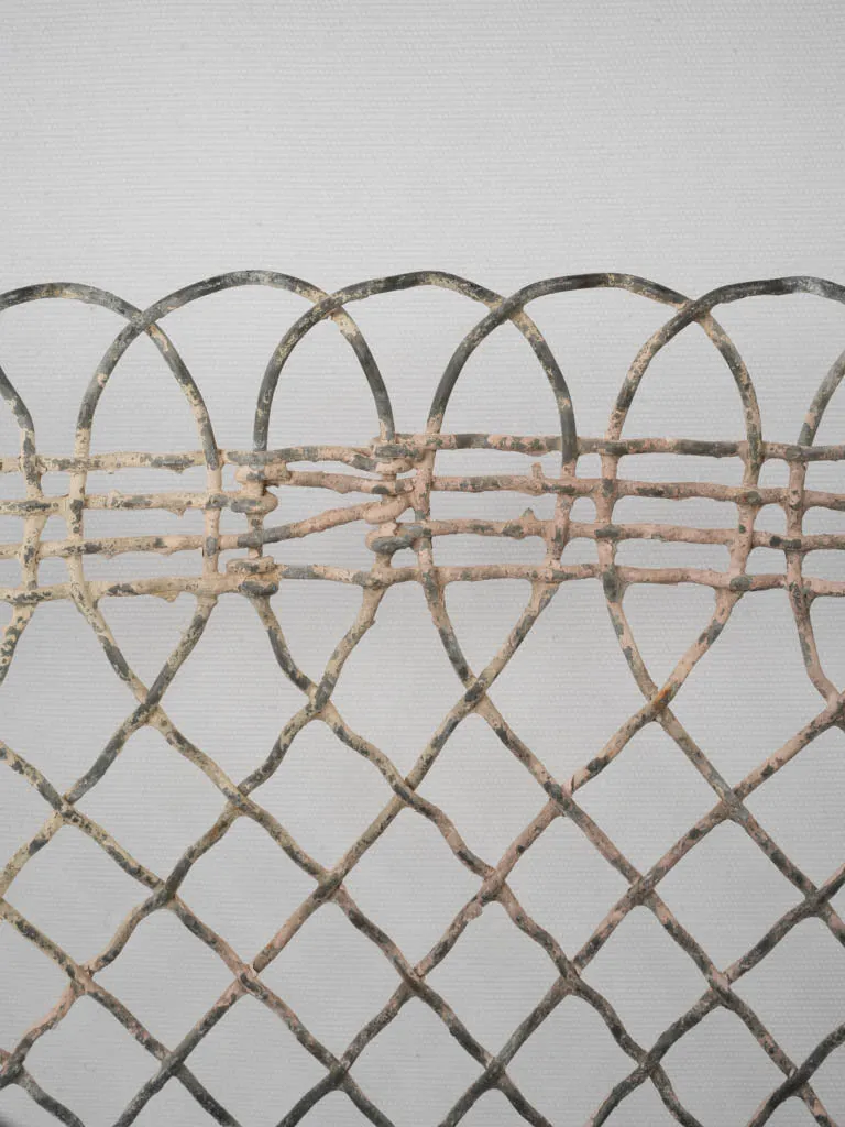 1920s French Metal Interlaced Garden Waste Basket 24½"