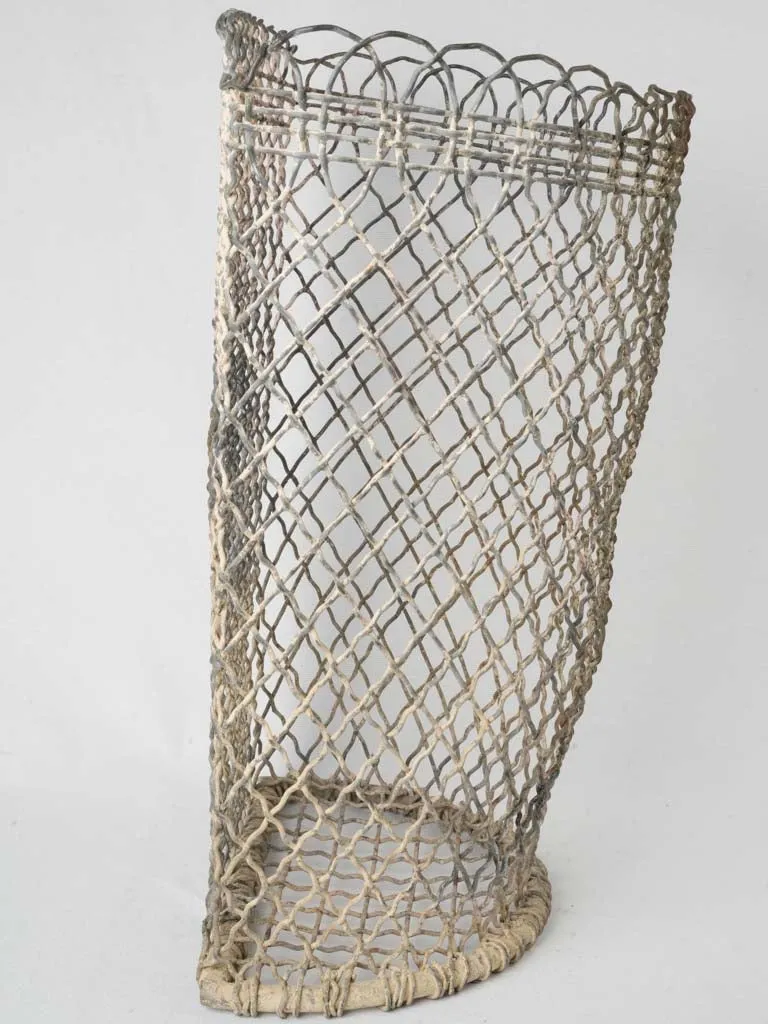 1920s French Metal Interlaced Garden Waste Basket 24½"
