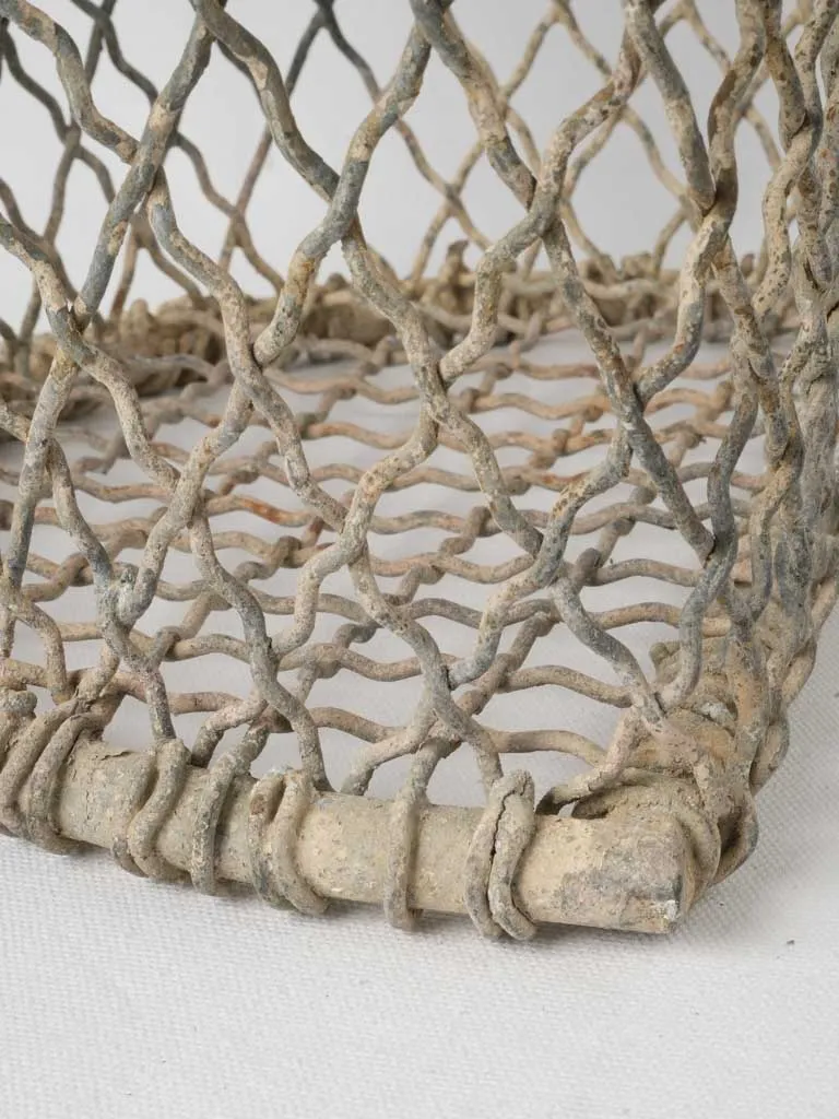 1920s French Metal Interlaced Garden Waste Basket 24½"