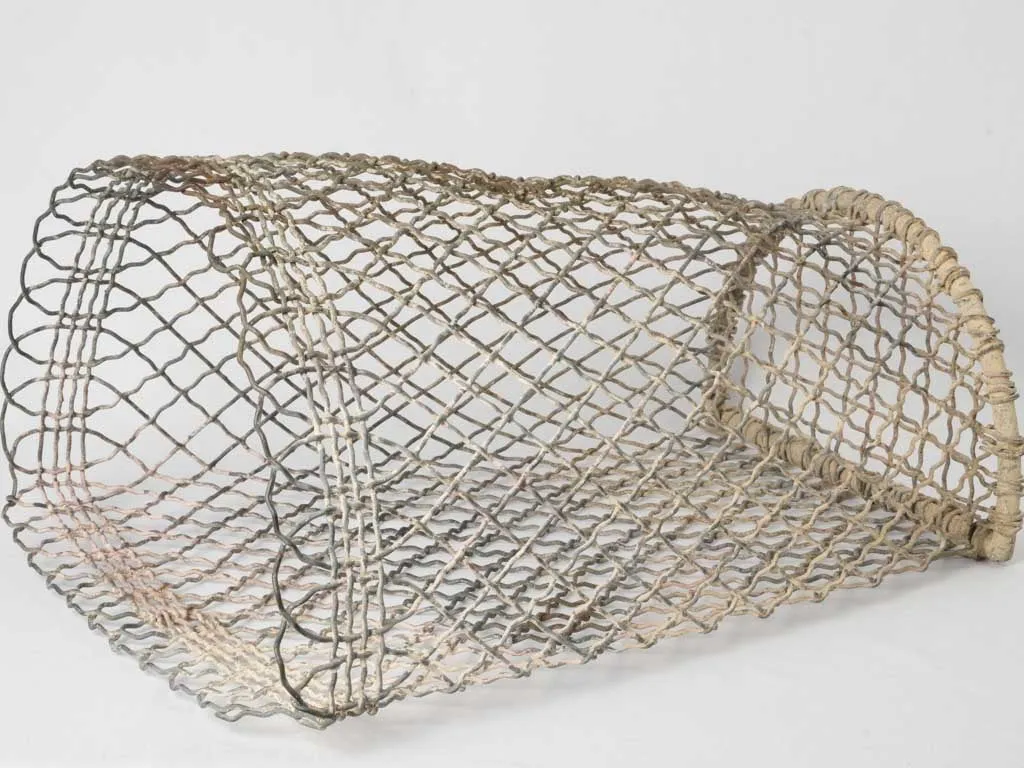 1920s French Metal Interlaced Garden Waste Basket 24½"