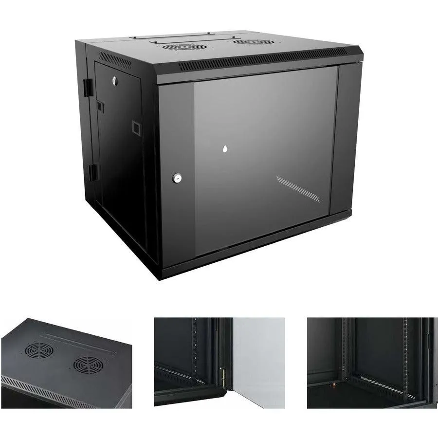 4XEM 9U Wall Mount Server Rack Cabinet 24 Inches Deep