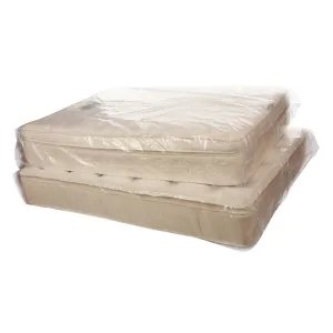 78" x 12" x 90" x 4 mil X-King Clear Eco-Manufactured Plastic Mattress Bags with Vents (Roll of 30)