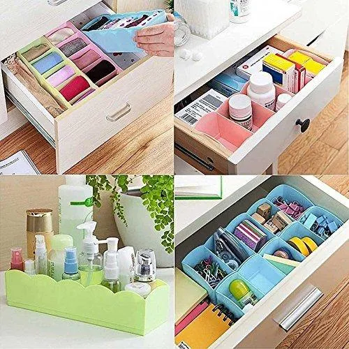 Angel Bear Socks Undergarments Storage Drawer Organiser Set of 8, (Colour May Vary)