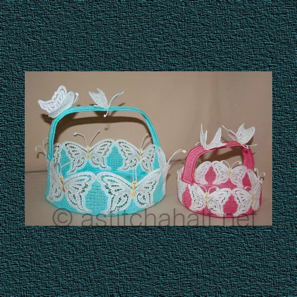 Butterfly Dreams Freestanding Lace Baskets