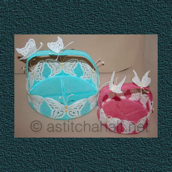 Butterfly Dreams Freestanding Lace Baskets