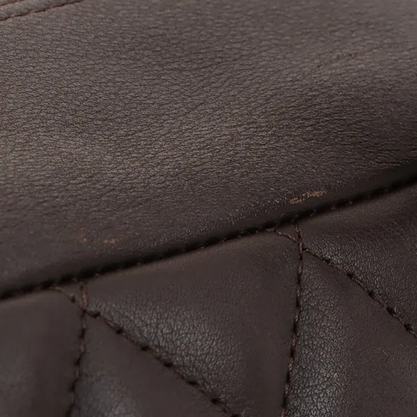 Chanel Around 2004 Made Cambon Boston Bag Dark Brown/Beige