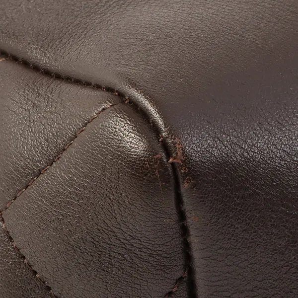 Chanel Around 2004 Made Cambon Boston Bag Dark Brown/Beige