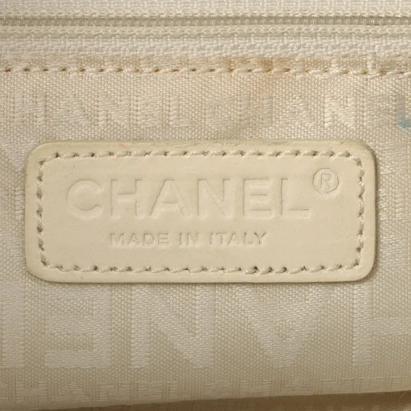 Chanel Around 2005 Caviar Skin Chocolate Bag Cutout Logo Plate Shoulder Bag Smoky Beige