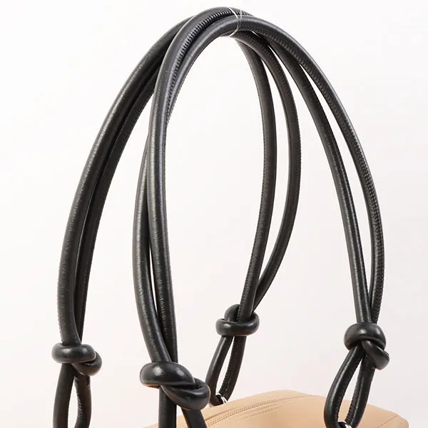 Chanel Around 2005 Made Cambon Shoulder Bag Beige/Black