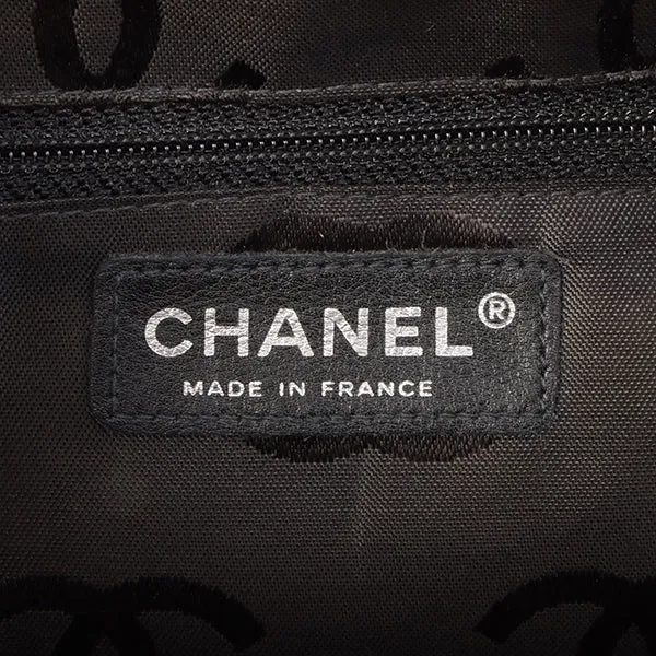 Chanel Around 2005 Made Cambon Shoulder Bag Beige/Black