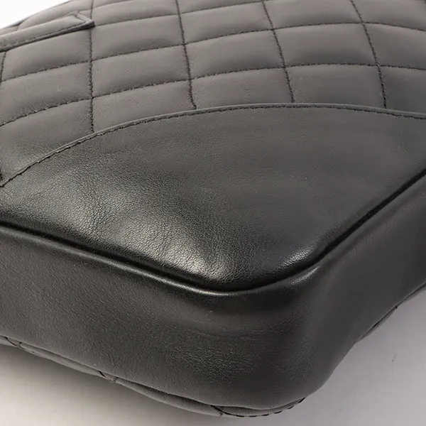 Chanel Around 2005 Made Cambon Shoulder Bag Black