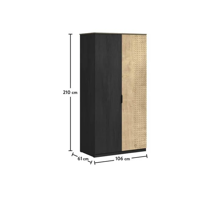 Cilek Black 2 Doors Wardrobe