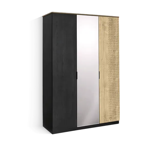 Cilek Black 3 Doors Wardrobe