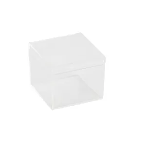 Clear Acrylic Boxes With Lid 2.125x2.125x1.75 Inches Pack Of 24 Storage Box, Gift Box And Treat Box. Lucite Cube Display Boxes With Lid