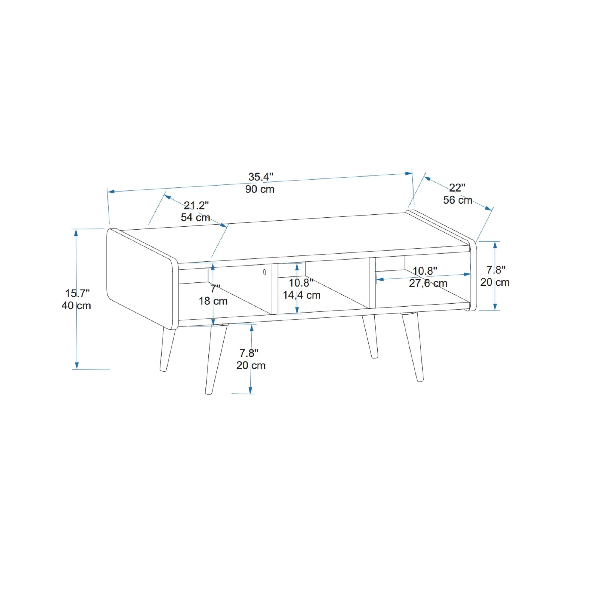Coffee Table with Storage Unit Farelle