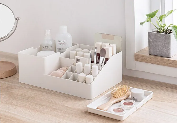 Cosmetic Storage Box Organizer, Desktop Makeup Organizer, Jewelry Drawer Container, Makeup Vanity, Desk Organizer, Toiletry Bathroom Storage