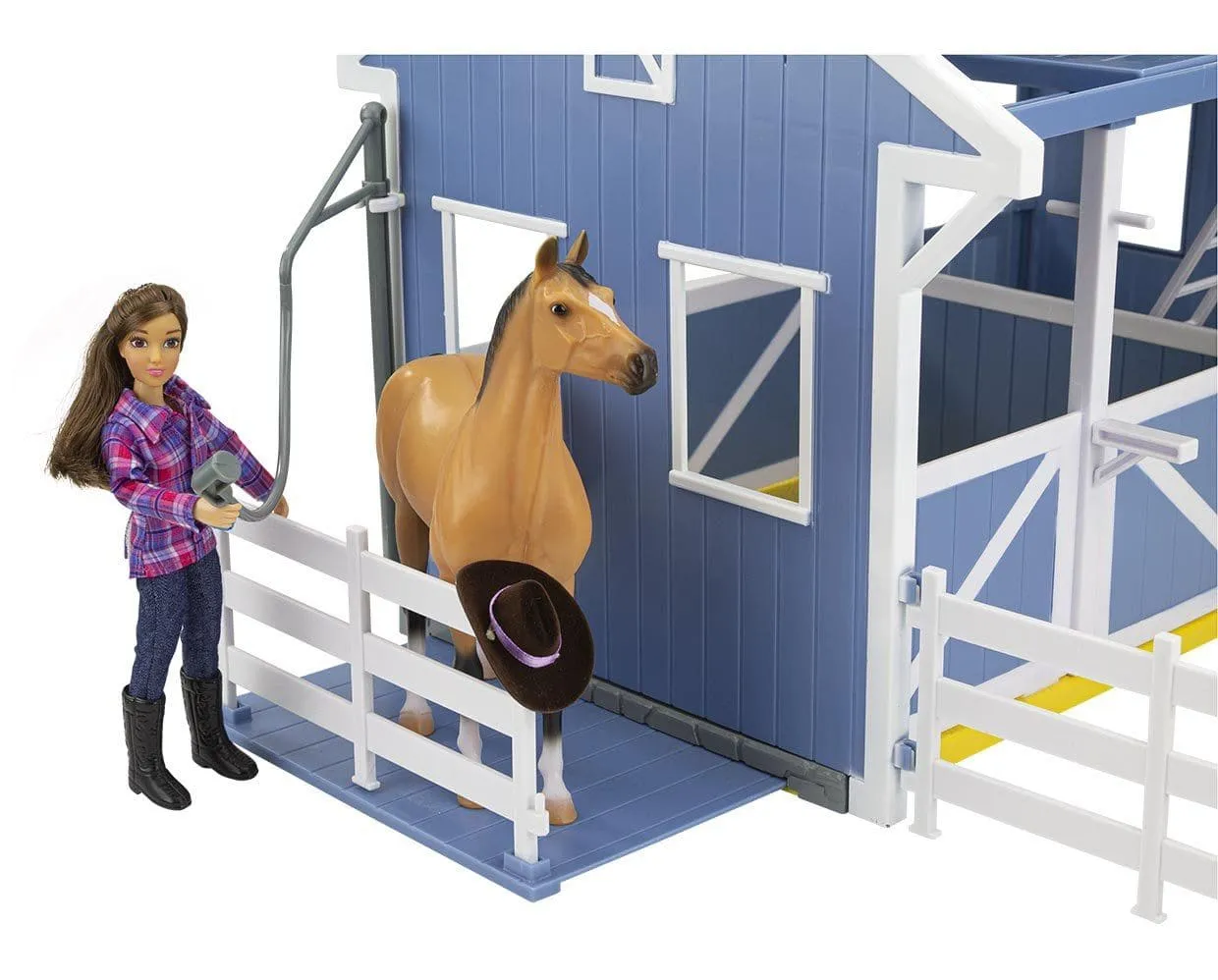 Deluxe Country Stable with Horse & Wash Stall