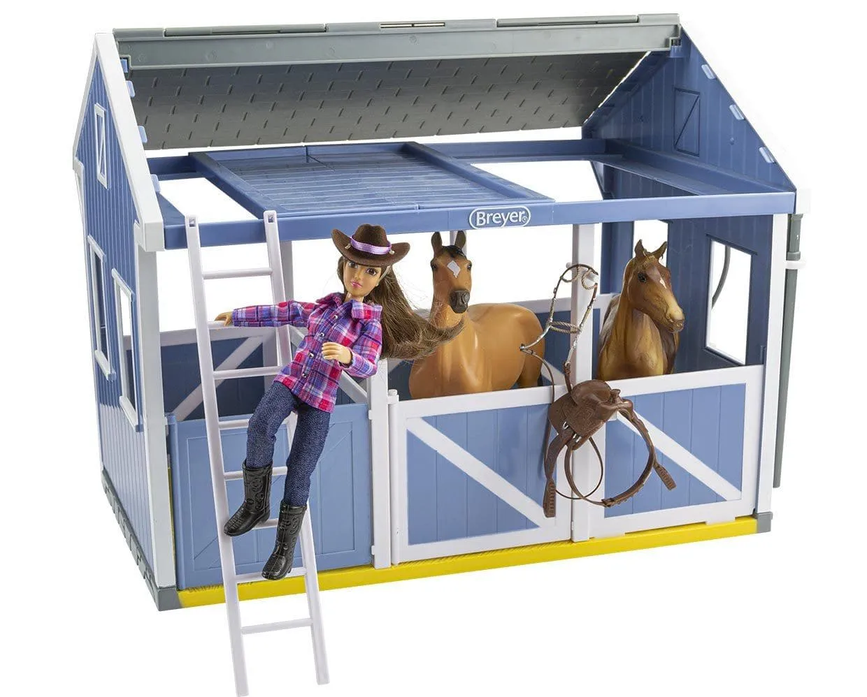 Deluxe Country Stable with Horse & Wash Stall