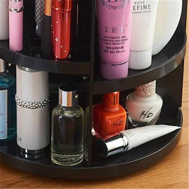Desktop Makeup Organizer, Spinning Rotating Cosmetic Storage Box, Jewelry Drawer Container, Makeup Vanity, Toiletry Bathroom Storage