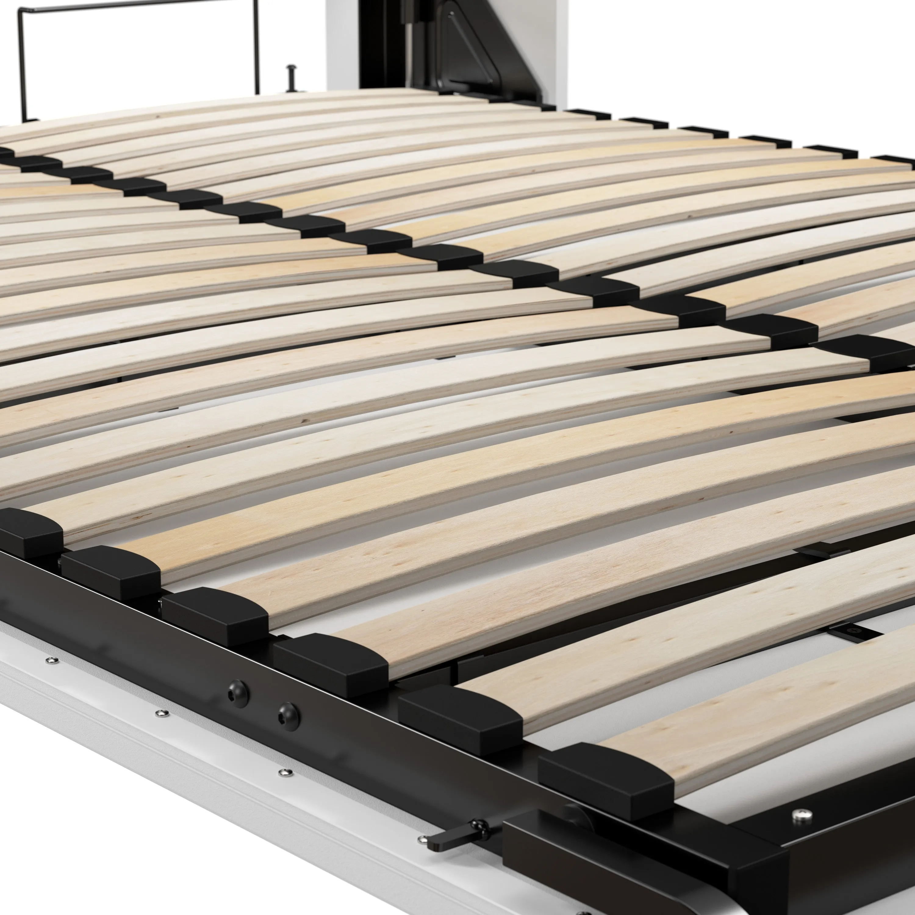 Edge Full Murphy Wall Bed and Closet Organizers with Drawers in White