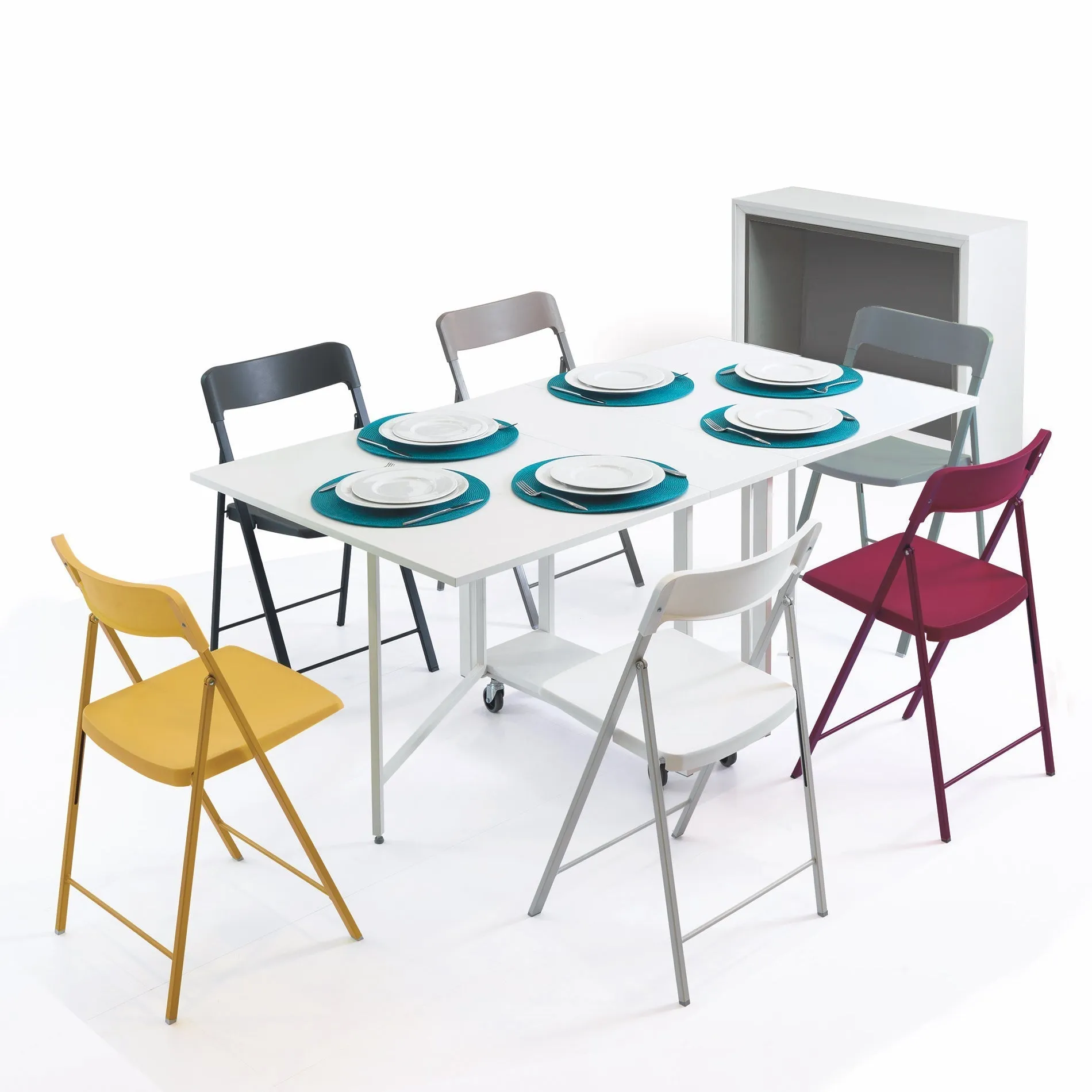 Ensemble Console - Dining Table and Hidden Chairs