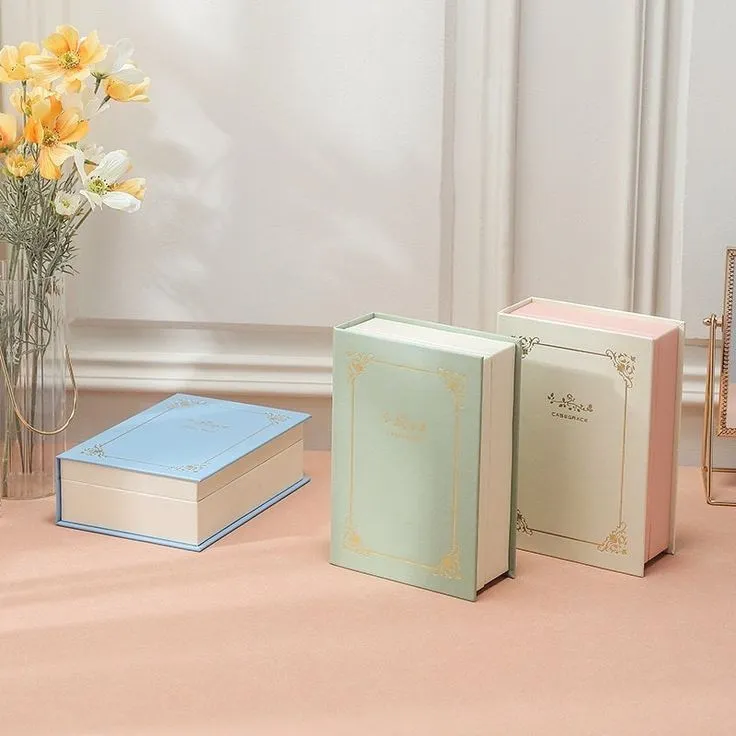 FAUX BOOK SHAPED JEWELRY BOX WITH MAGNETIC LOCK