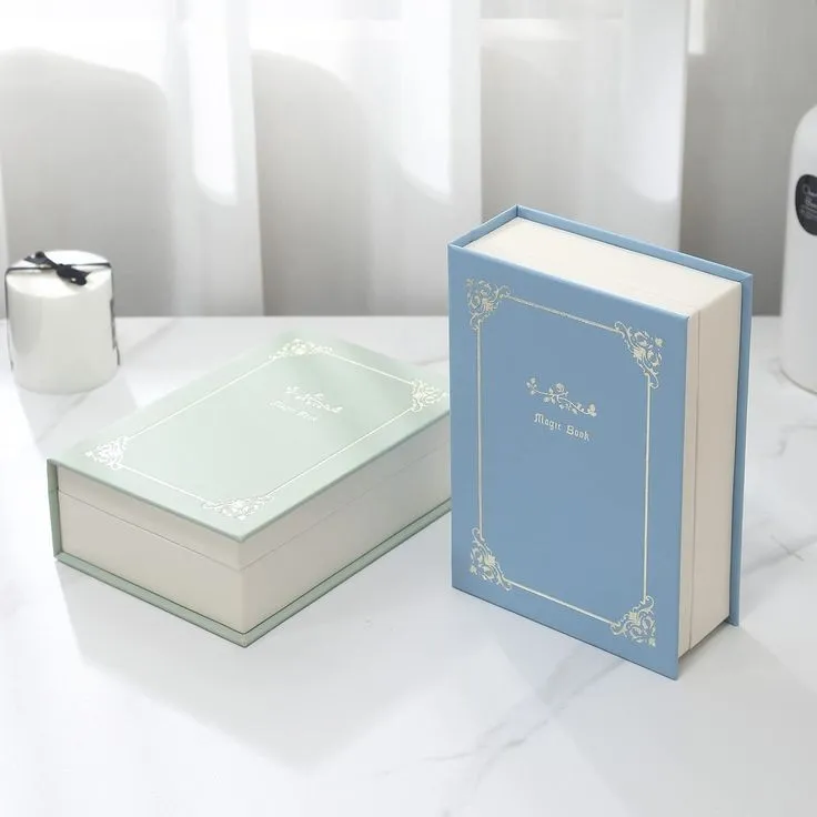 FAUX BOOK SHAPED JEWELRY BOX WITH MAGNETIC LOCK