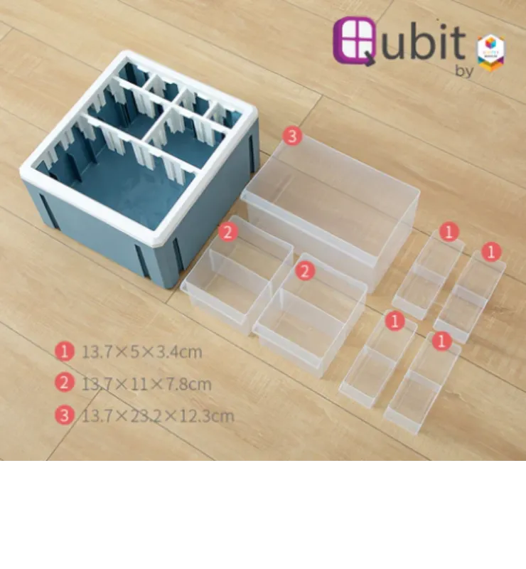 Hepta Cube Storage Box Gray/White