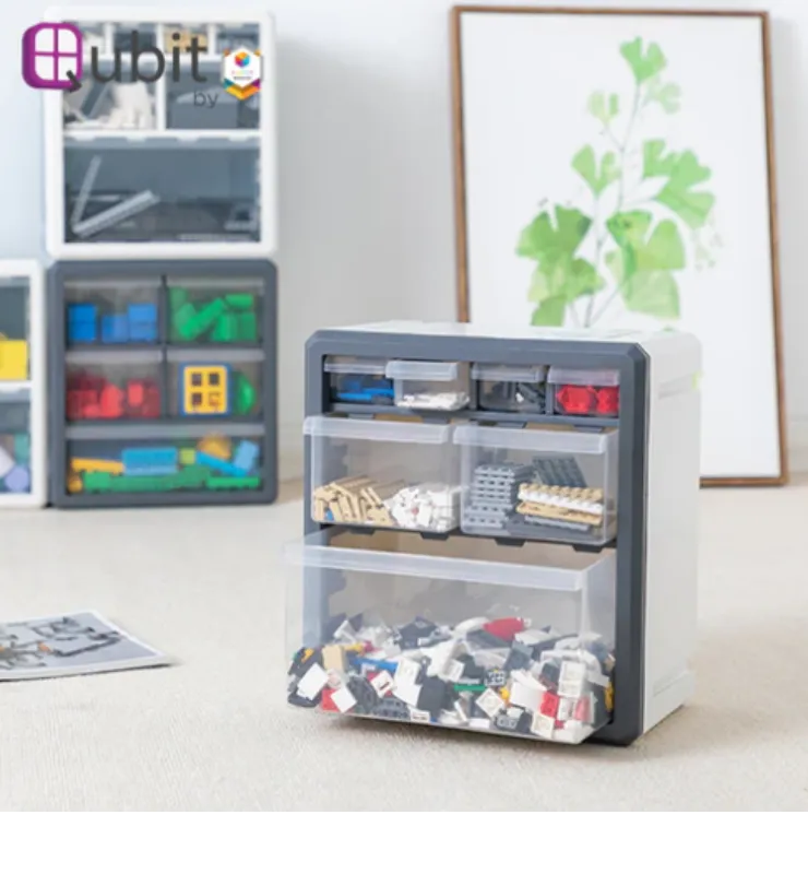 Hepta Cube Storage Box White/Blue