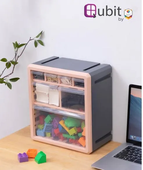 Hepta Cube Storage Box White/Blue