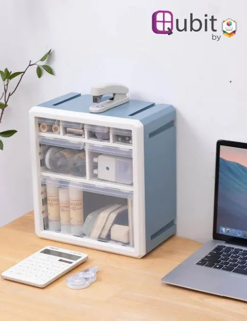 Hepta Cube Storage Box White/Blue