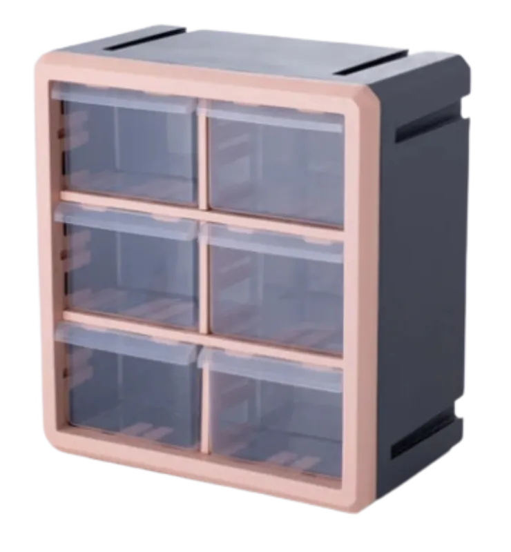 Hexa2 Cube Storage Box Pink/Gray