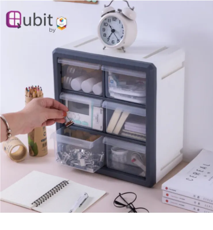 Hexa2 Cube Storage Box Pink/Gray
