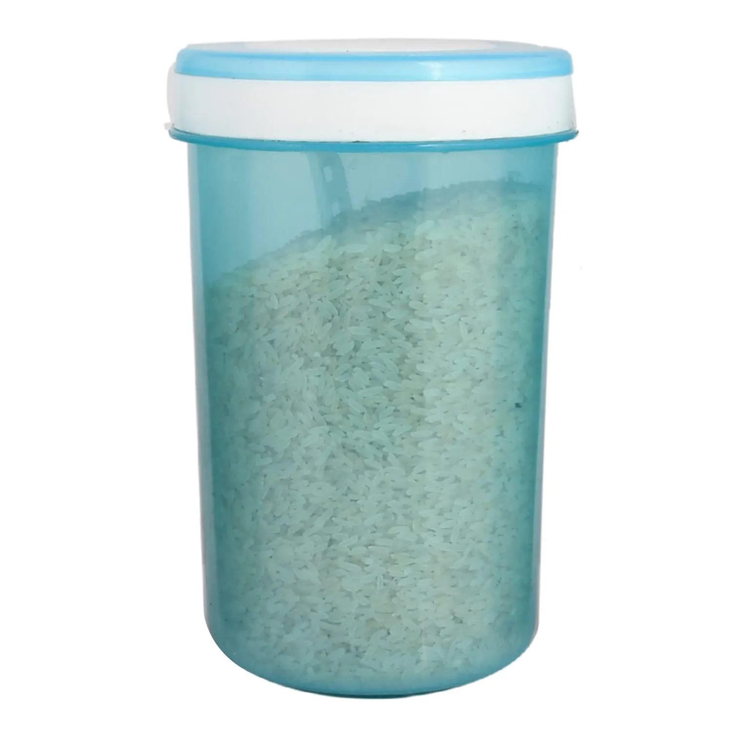 Kuber Industries Containers Set for Kitchen|BPA-Free Plastic 500 ML Storage Containers Set With Spoon for Kitchen|Pack of 9 (Sky Blue)