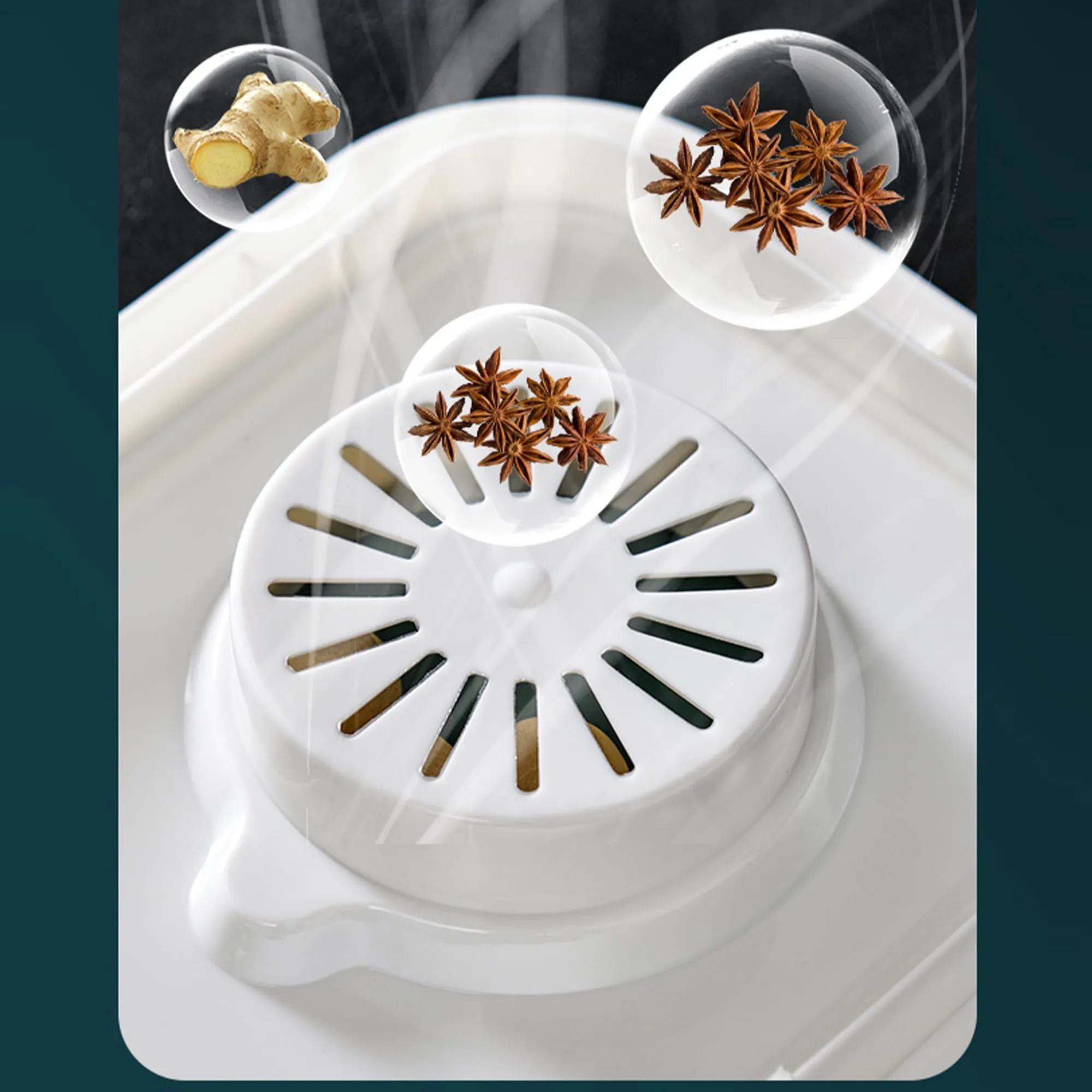 Kuber Industries Kitchen Storage Dispenser| Moisture Proof Dust Proof | Rice Cereal Dal Storage Dispenser Box| Transparent Metering Cylinder| Measurable Cup | 2021 | White