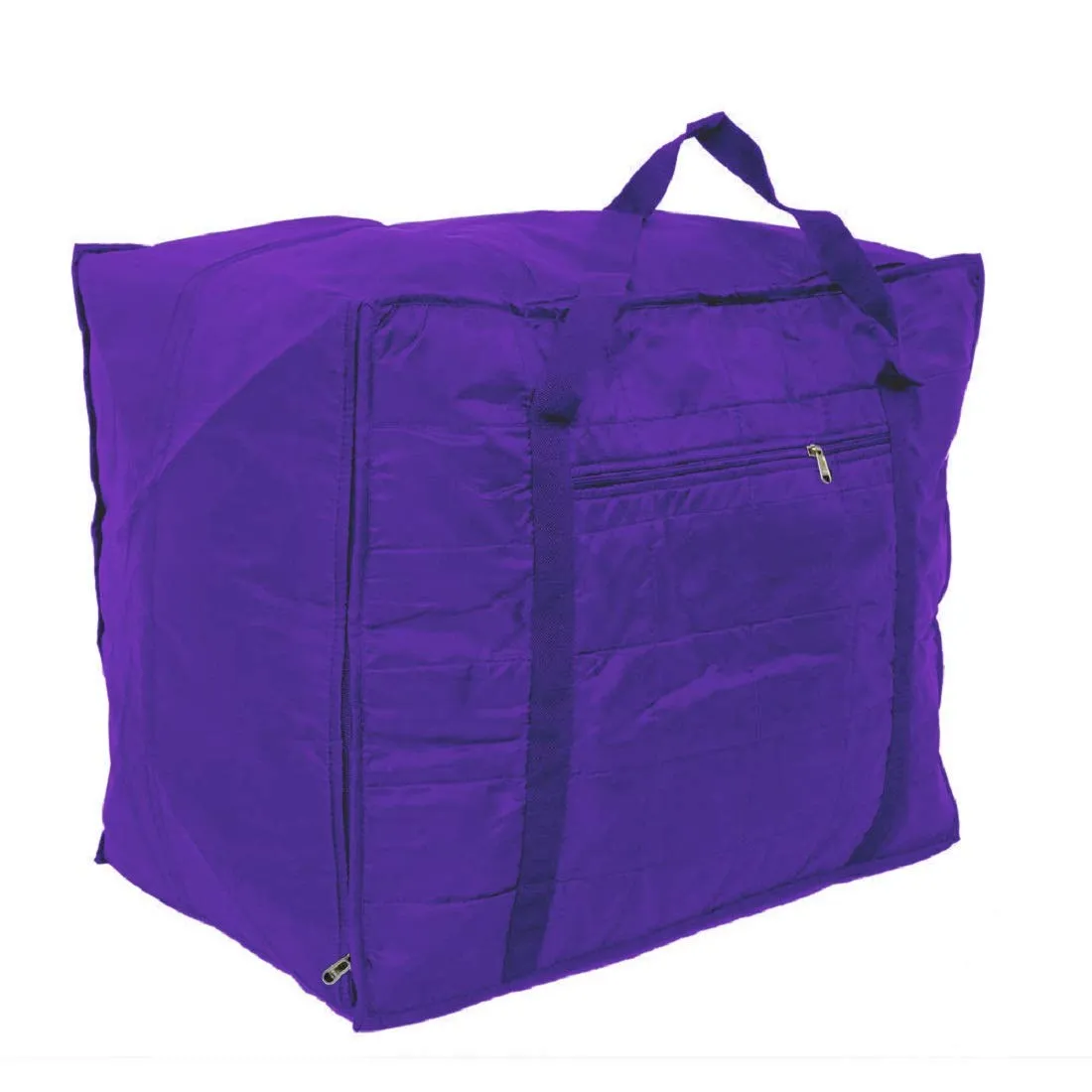 Kuber Industries Parachute 3 Pieces Big Underbed Moisture Proof Storage Bag with Zippered Closure and Handle, Royal Blue -CTKTC6335
