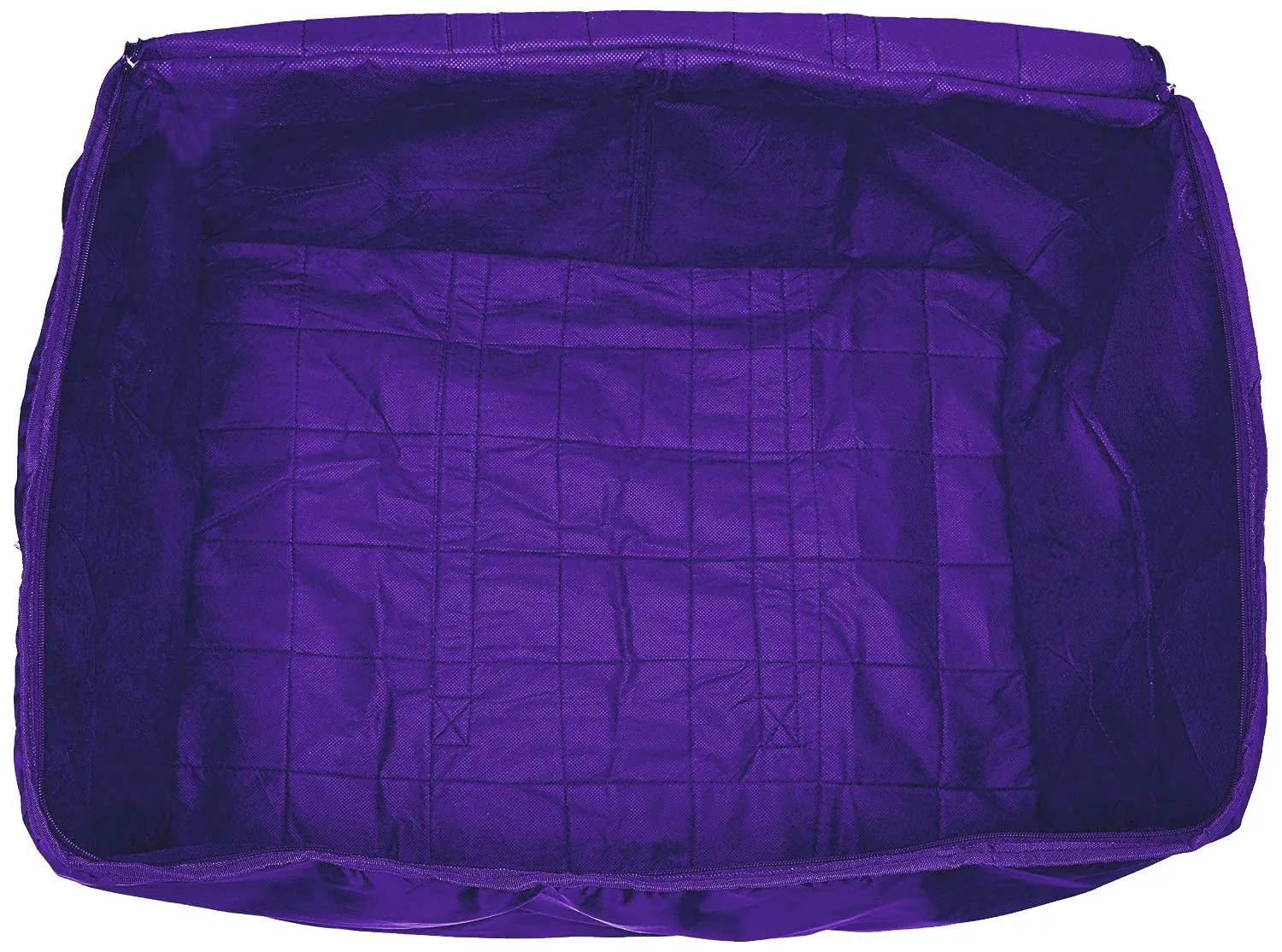 Kuber Industries Parachute 3 Pieces Big Underbed Moisture Proof Storage Bag with Zippered Closure and Handle, Royal Blue -CTKTC6335