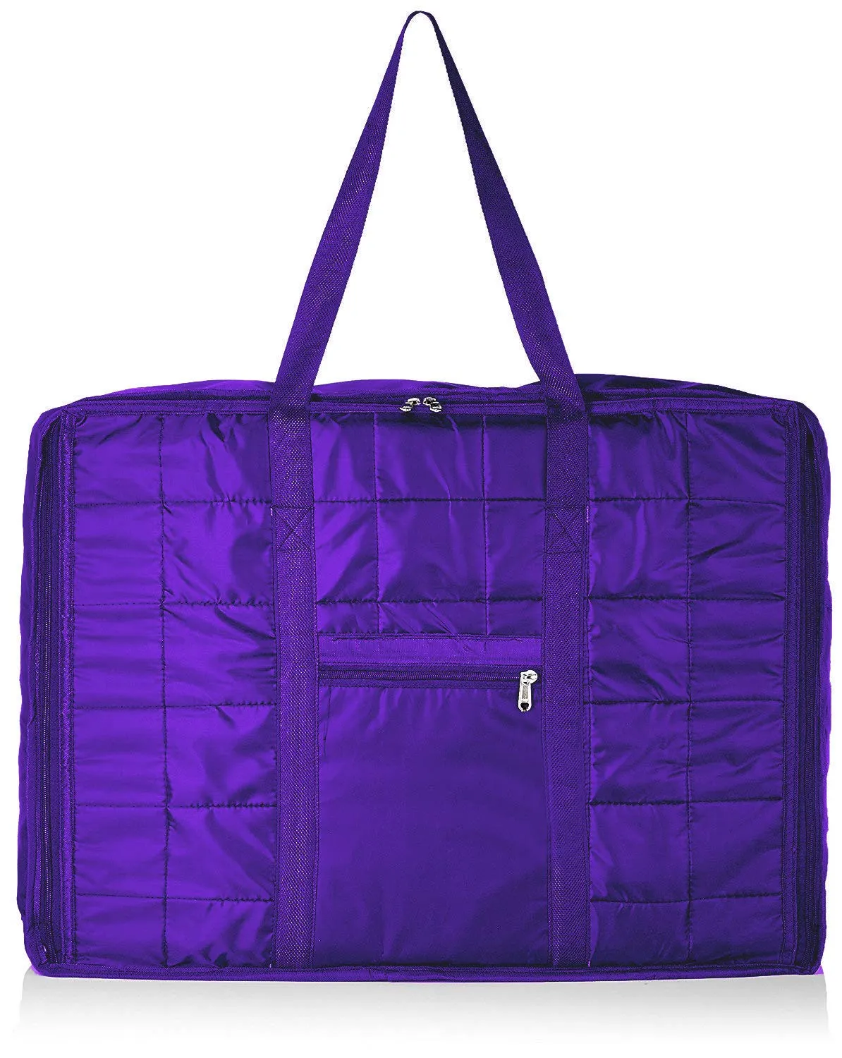 Kuber Industries Parachute 3 Pieces Big Underbed Moisture Proof Storage Bag with Zippered Closure and Handle, Royal Blue -CTKTC6335