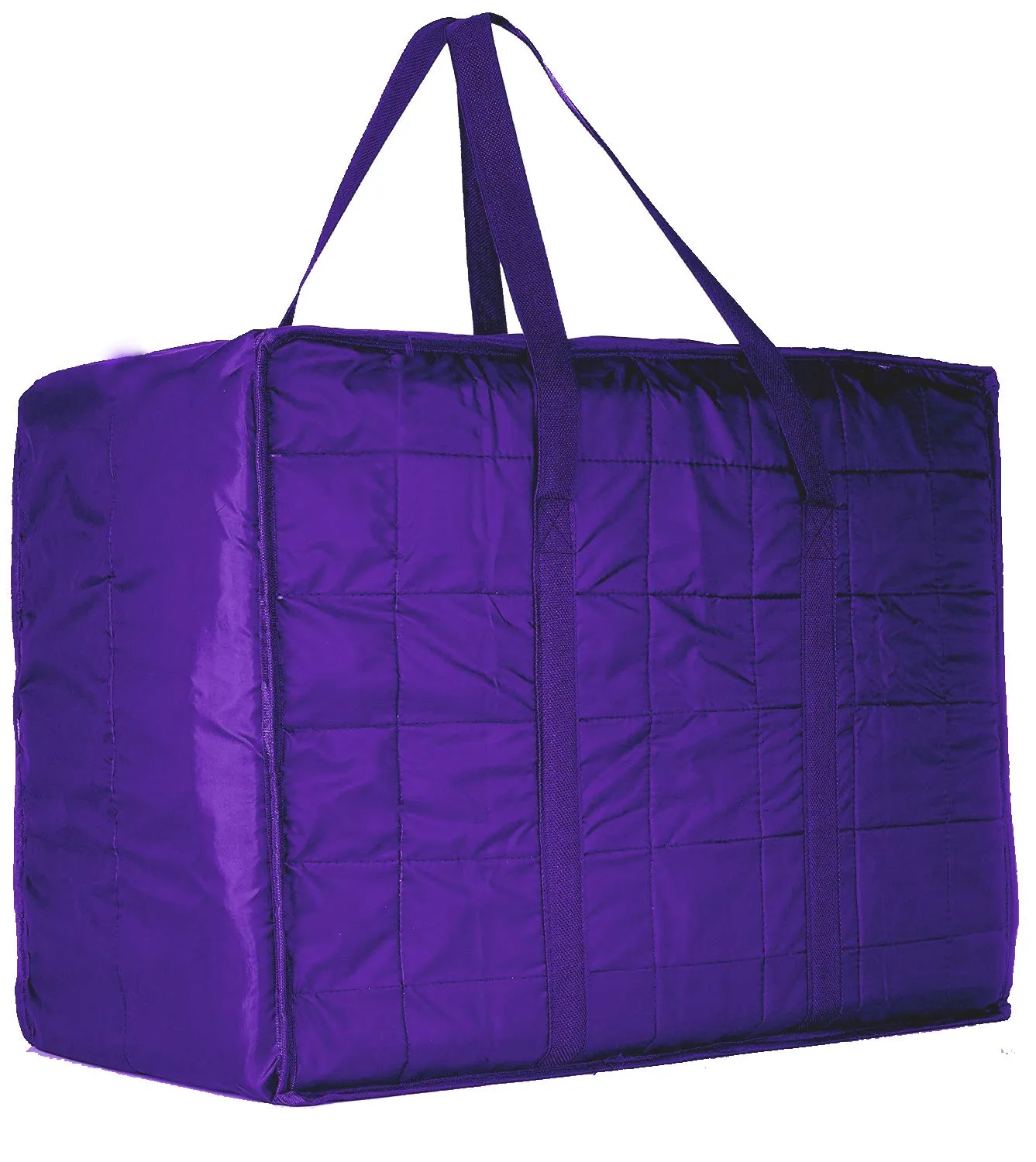 Kuber Industries Parachute 3 Pieces Big Underbed Moisture Proof Storage Bag with Zippered Closure and Handle, Royal Blue -CTKTC6335