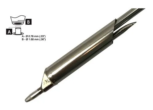 Metcal STDC-803L 800 Series Long Reach Desolder Cartridge, 0.76mm