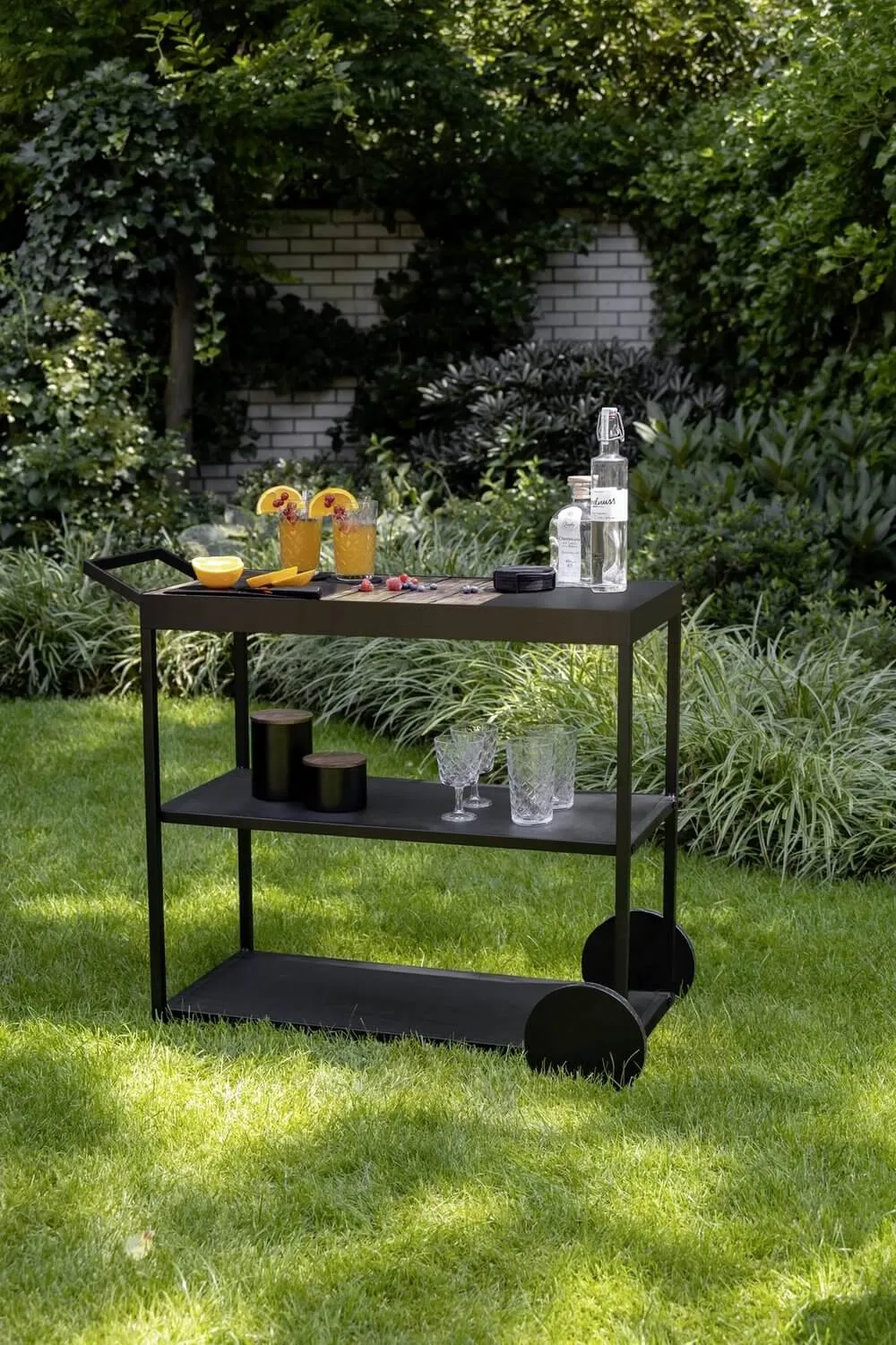 Miro 3 Tier Kitchen Trolley Matte Black