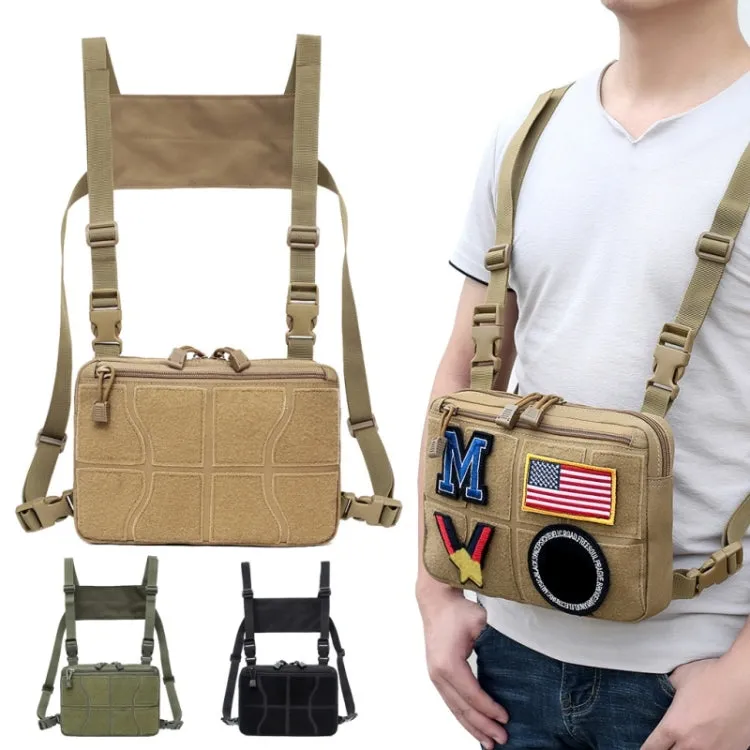 Multi-functional Chest Bag for Outdoor Sports Portable Storage Backpack(Tan)