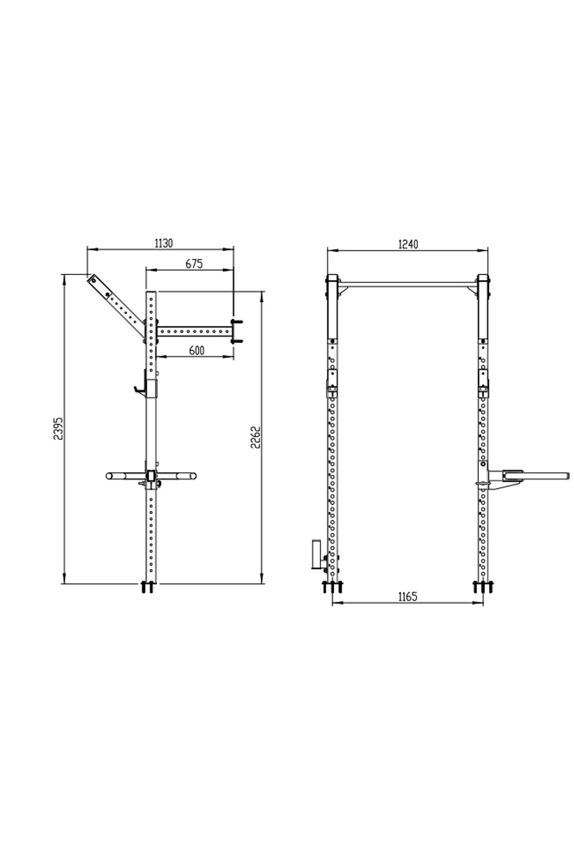 Nirvana Wall Mounted Garage Half Rack Rig Commercial