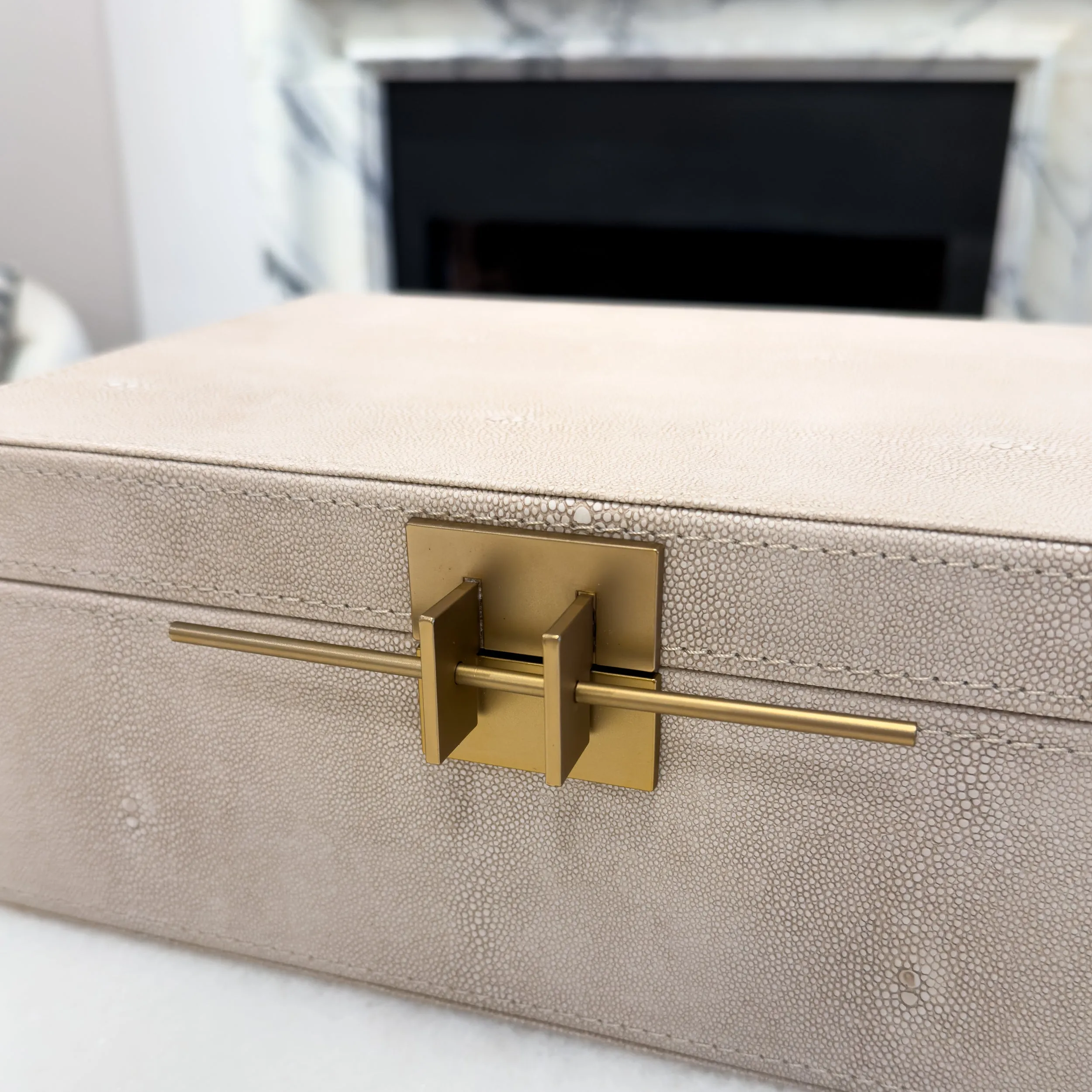 Opus Ivory Faux Leather Storage Boxes – Set of 2