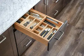 Rev-A-Shelf Wood Tiered D BL Cutlery Org W-SC 18" FF - H Slide 4WTCD-18HSC-1