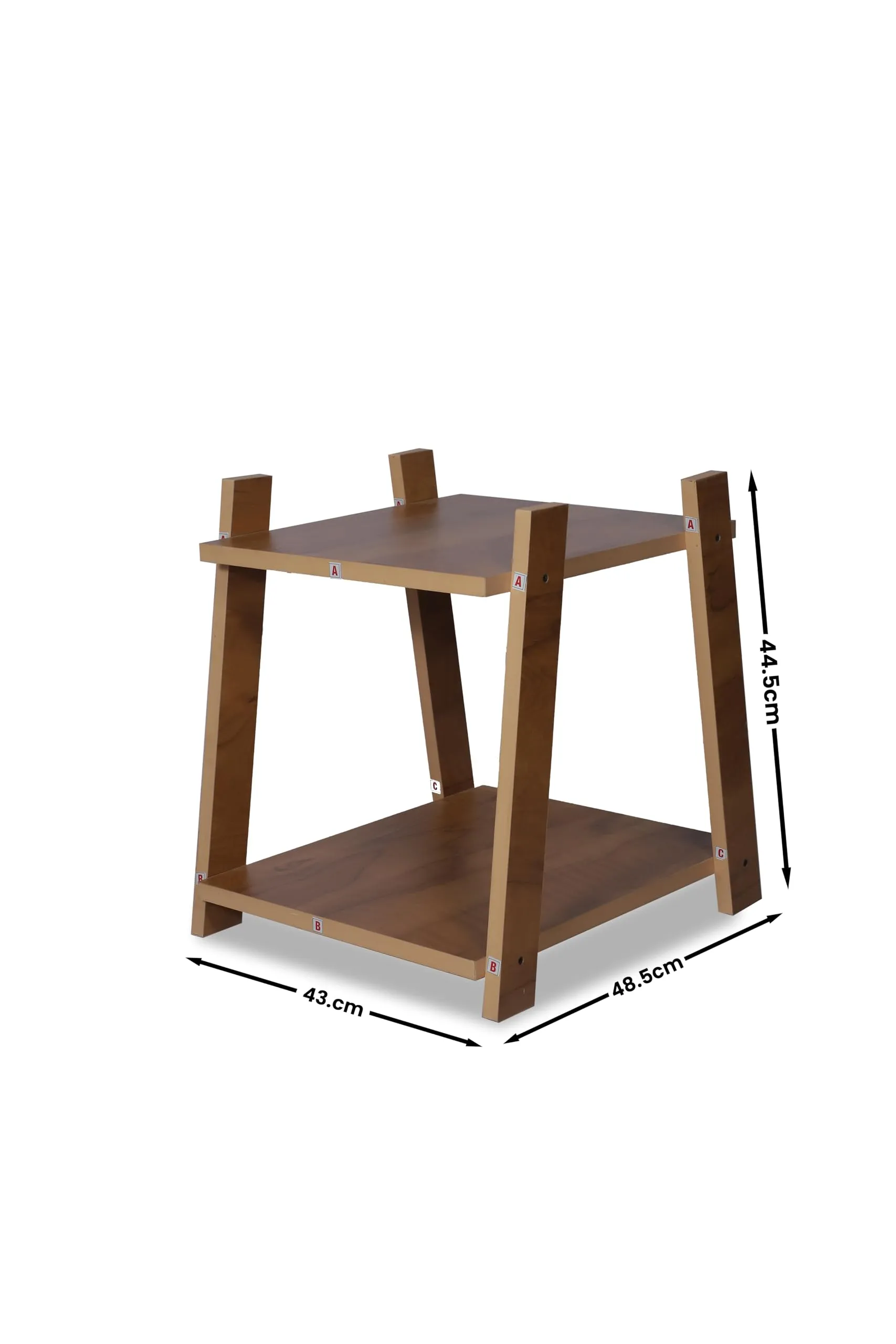 SBF Furniture Engineered Wood Modern Side Tables for Small Spaces, 4 Leg Triangle Shape Accent Table Coffee Table Living Room (Oak Yellow)