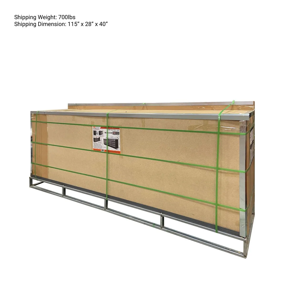 TMG Industrial Pro Series 10-FT 20 Drawer Workbench with Stainless Table Top and Drawer Fronts, Double Slide Lockable Drawers, All-in-One Welded Frame, TMG-WB21DS