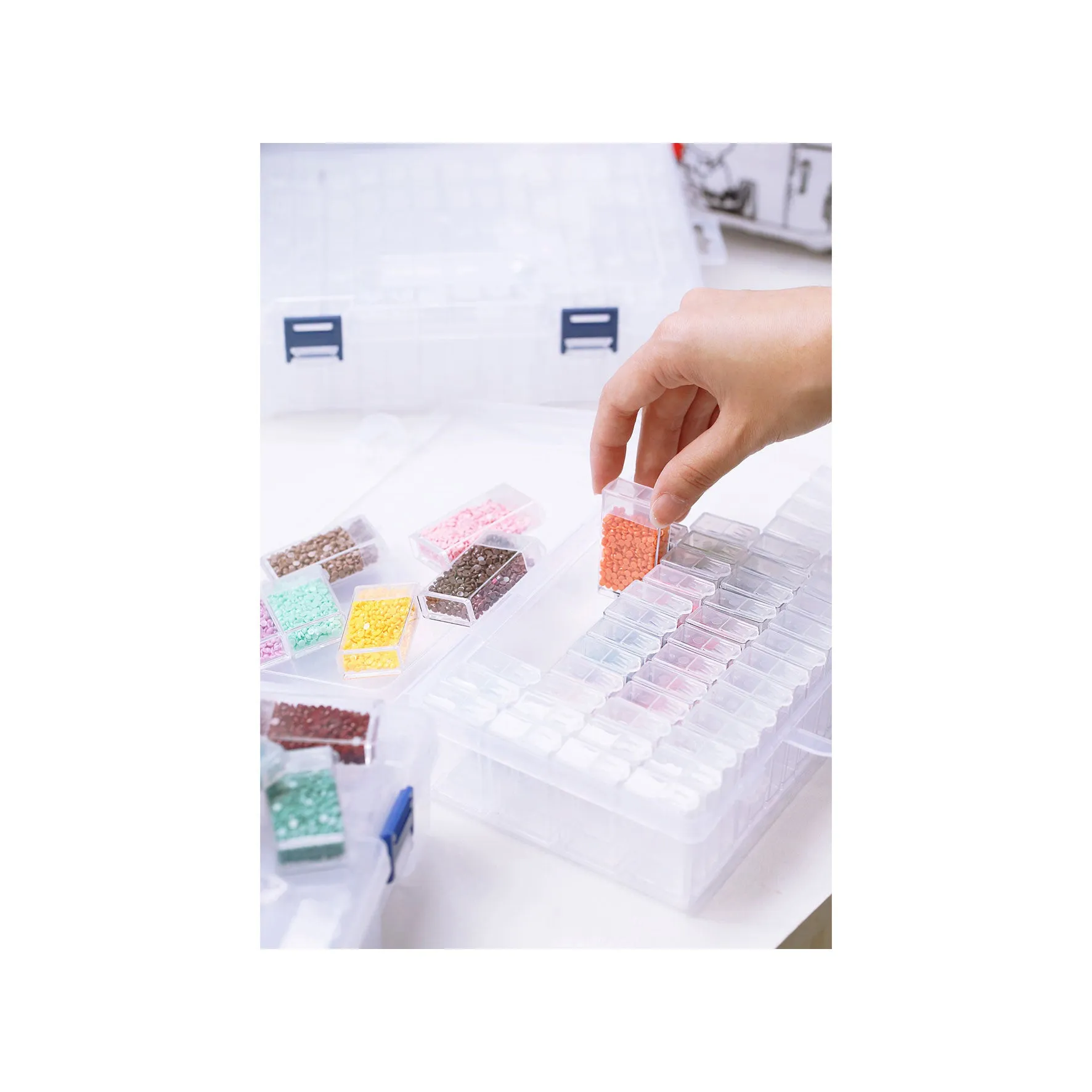 Universal Crafts Clear Bead Storage Tray 64pcs