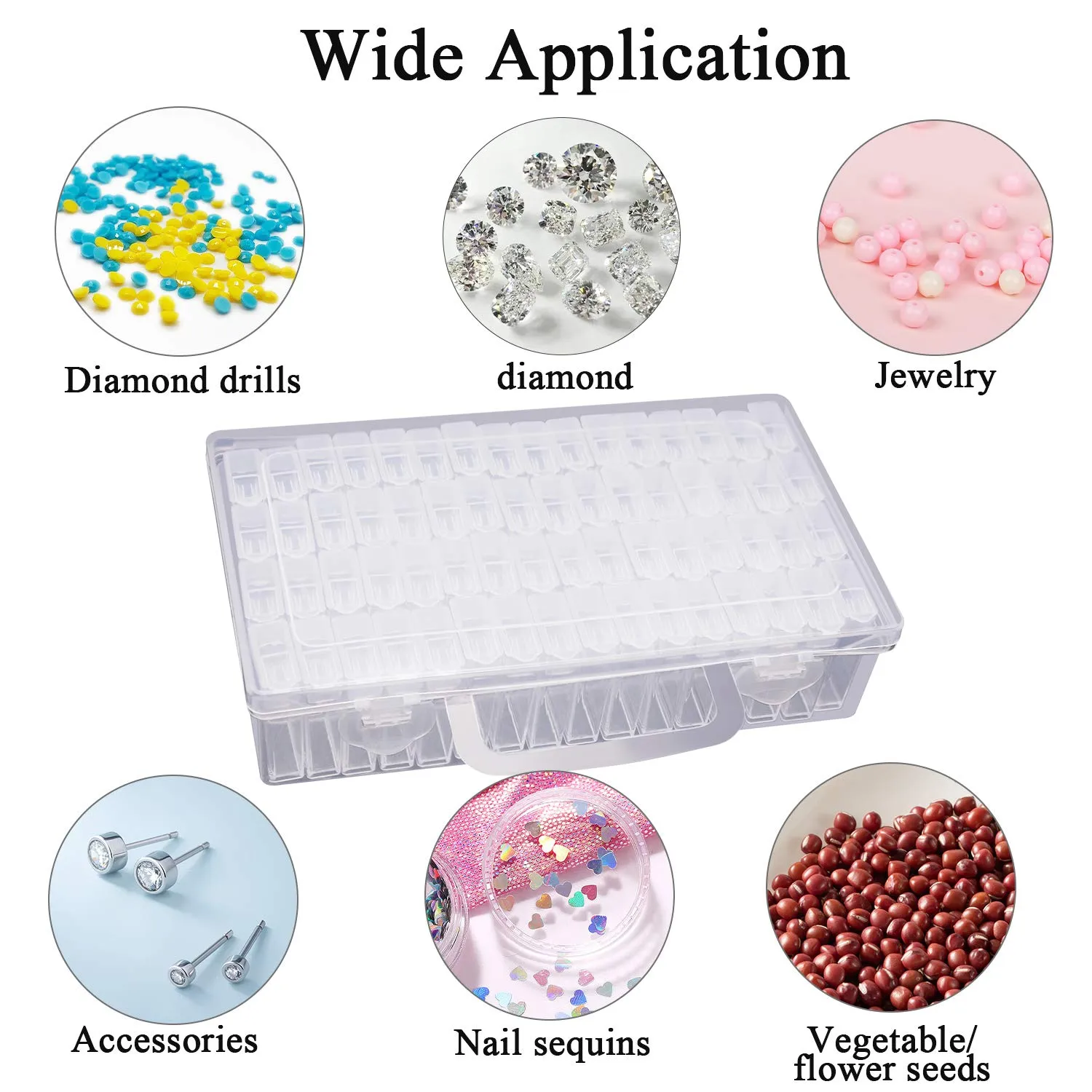 Universal Crafts Clear Bead Storage Tray 64pcs
