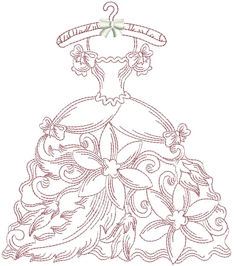 Victorian Wardrobe Redwork